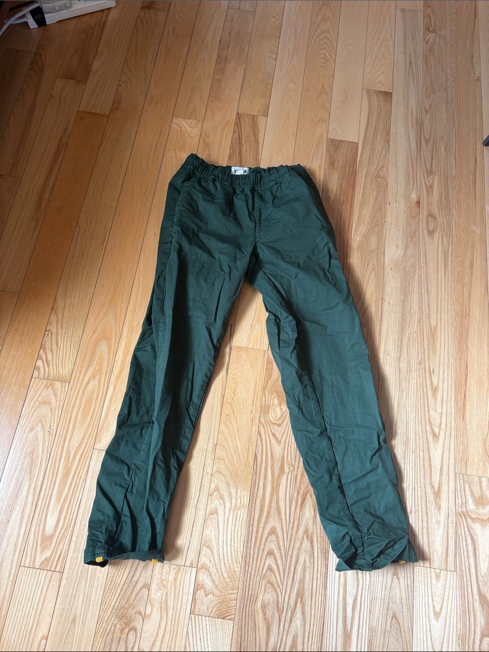 Pact Olive Twill Roll Up Pants - Natural Cotton